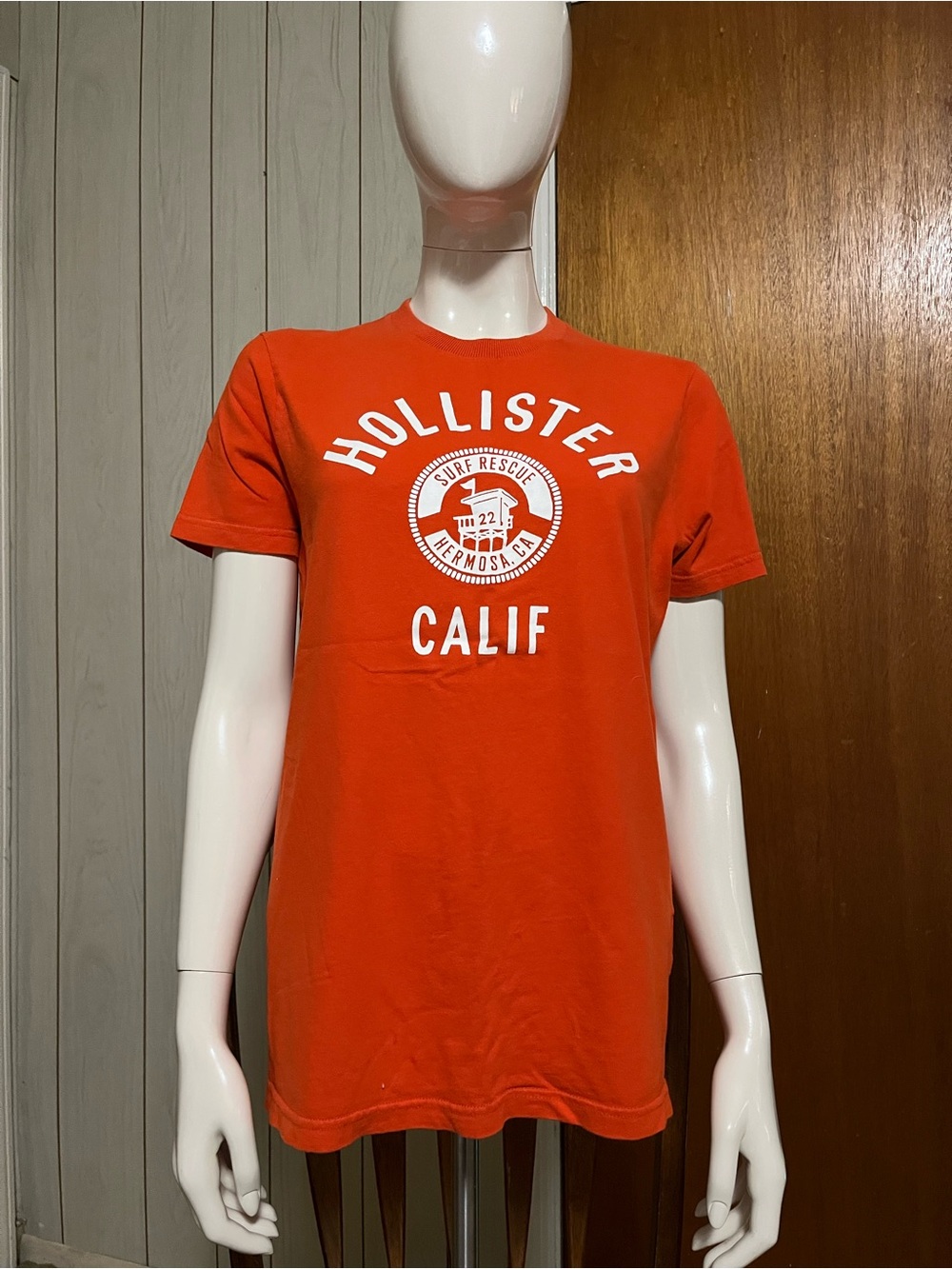 Hollister Bright Orange Short-Sleeve Graphic Tee